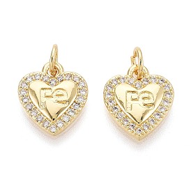 Латунные микропаве прозрачные подвески с фианитом, сердце с феей, талисманы веры