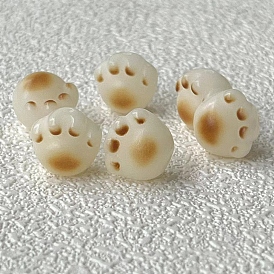 Perles de bois bodhi, perles d'empreinte de patte