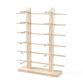 6-ярусные деревянные стеллажи для очков, с железными винтами, вмещает до 12 стаканов