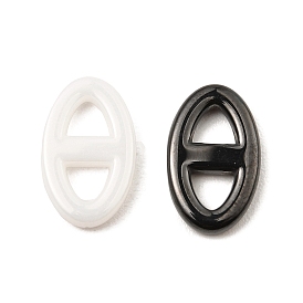 Bioceramics Zirconia Ceramic Connector Charms, No Fading and Hypoallergenic, Nickle Free, Oval
