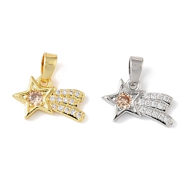 Латунные микро проложить кубического циркония подвески, звезды прелести, долговечный