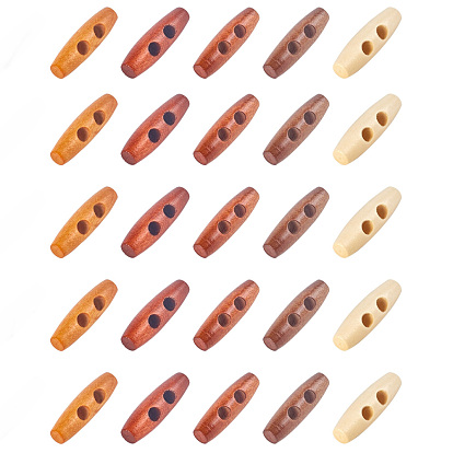 Натуральные деревянные пуговицы, кнопки переключения рупора, 2-луночное, для пошива аксессуаров