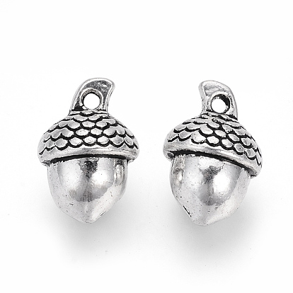 Сплавочные подвески тибетского стиля, желудь, без кадмия и без свинца