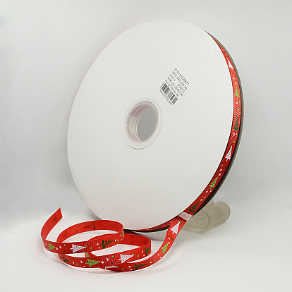 Christmas Printed Grosgrain Ribbon, for Christmas Gift Package