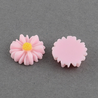 Flatback Hair & Costume Accessories Ornaments Resin Flower Daisy Cabochons, 13x4mm