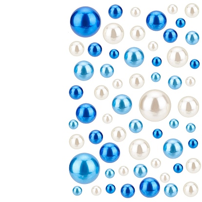 Пластиковые жемчужные бисера, неочищенные / без отверстий, круглые