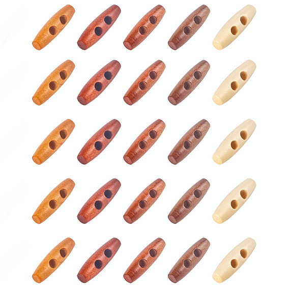 Натуральные деревянные пуговицы, кнопки переключения рупора, 2-луночное, для пошива аксессуаров