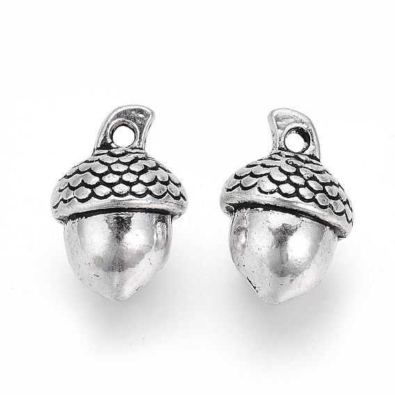 Сплавочные подвески тибетского стиля, желудь, без кадмия и без свинца