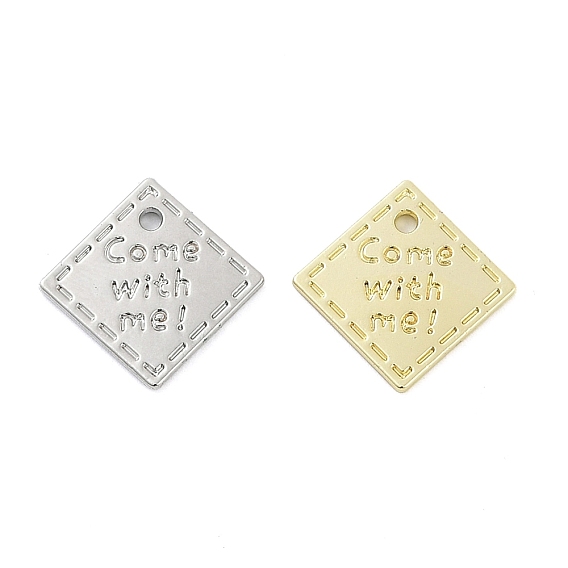 Стойки подвески обшивки сплава, квадрат со словом пойдем со мной, без свинца, без никеля и без кадмия