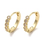 Серьги-кольца Huggie из латуни с микропаве из кубического циркония, кольцо