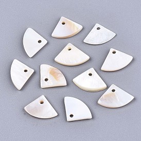 Natural Freshwater Shell Charms, Fan