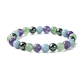 Gemstone Round Beaded Stretch Bracelets