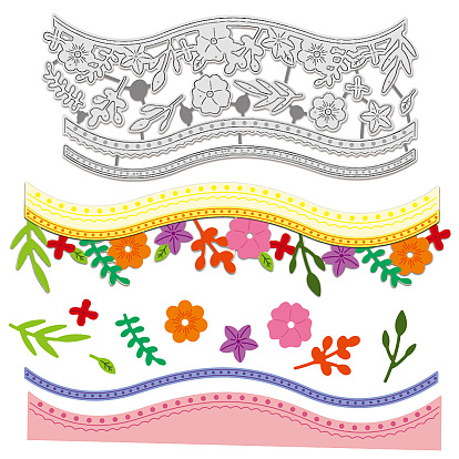 Волнистые трафареты для резки углеродистой стали, для diy scrapbooking, Фотоальбом, декоративная бумага для тиснения, цвет нержавеющей стали