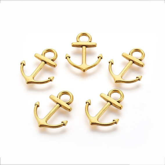 Alloy Pendants, Cadmium Free & Lead Free, Anchor, 19x15x2mm, hole: 3mm