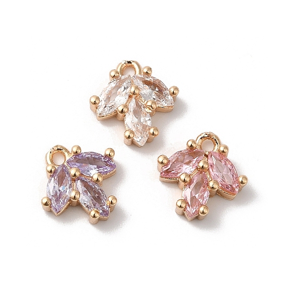 Латунь прелести, со стеклом, цветок, золотые