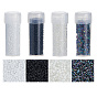 40G 4 Styles Glass Seed Beads, Mixed Styles, Cylinder