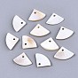 Natural Freshwater Shell Charms, Fan