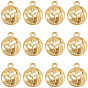 20Pcs Sport Theme 304 Stainless Steel Pendants, Volleyball, Ion Plating(IP)