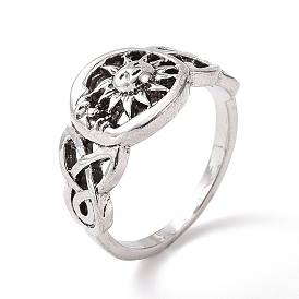 Солнцезащитное кольцо в стиле ретро из сплава с тройным узлом для мужчин и женщин