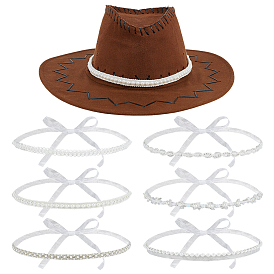 6 Chaînes de chapeau en polyester (pièces)