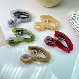 Vintage Colorful Hair Clips with Letter Design and Shark Shape, Fashionable Women's Hair Accessories.