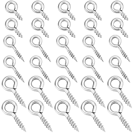 600 шт. 3 стили 304 нержавеющая сталь винт рым штифт скобы, за половину пробурено бисера