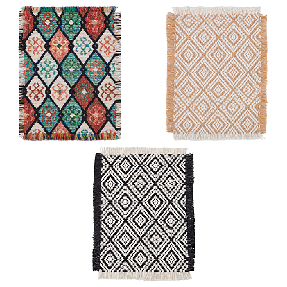 3 шт. 3 цветные полиэстеровые витринные украшения, прямоугольное мини-одеяло, аксессуары для украшения микроландшафта кукольного домика