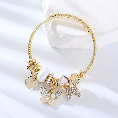 Fashion Pandora Alloy Bracelet Women's Butterfly Bracelet with Adjustable Bracelet