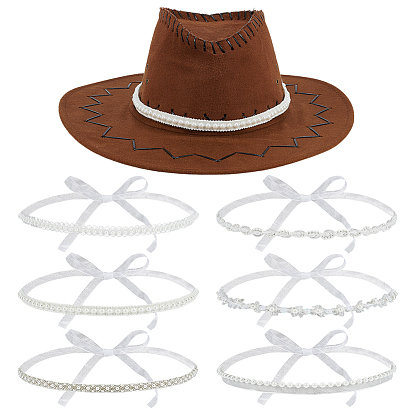 6 Chaînes de chapeau en polyester (pièces)