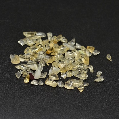 Natural Citrine Chip Beads, No Hole/Undrilled, 2~8x2~4mm, about 8500pcs/500g