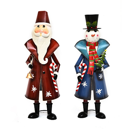 Christmas snowman old man wrought iron craft home decoration shop window gift decoration decoration