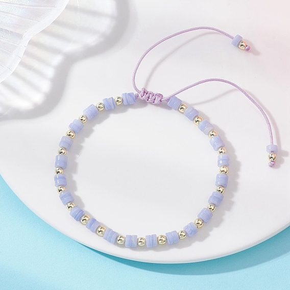 Плоские круглые бусины из натуральных и синтетических камней, плетеные браслеты из бусин, плетеные браслеты из нейлоновой нити для женщин, с Гальваническим немагнитных синтетическими гематита бисера