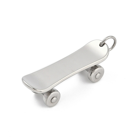 304 из нержавеющей стали большие кулоны, с целью перехода в кольце, очарование скейтбординга