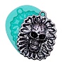 Oval with Skull Pendant Food Grade Silicone Molds, Resin Casting Molds, for UV Resin, Epoxy Resin Jewelry Making