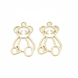 Crémaillère pendentifs en alliage placage, sans cadmium et sans nickel et sans plomb, ours