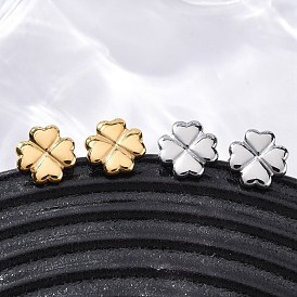 304 из нержавеющей стали серьги, клевер, ионное покрытие (ip)