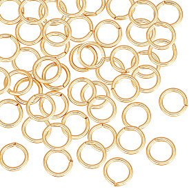 30шт. соединительных колец с покрытием из желтого золота, открытые кольца прыжок, 1/20 14 к золоту, без кадмия, без никеля и без свинца