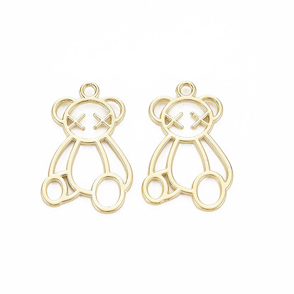 Crémaillère pendentifs en alliage placage, sans cadmium et sans nickel et sans plomb, ours