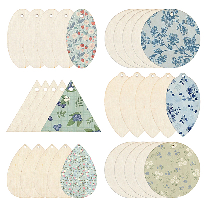 Деревянные большие подвески, для изготовления ювелирных изделий