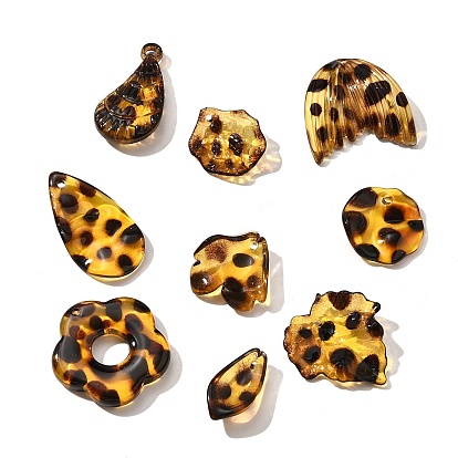 Прозрачные акриловые подвески, рисунок для леопарда