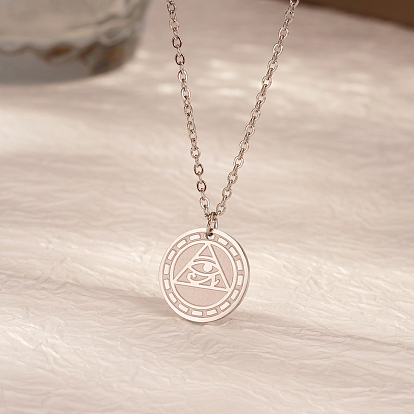 Модные 304 подвески из нержавеющей стали с глазом Ра для ежедневного ношения у женщин.