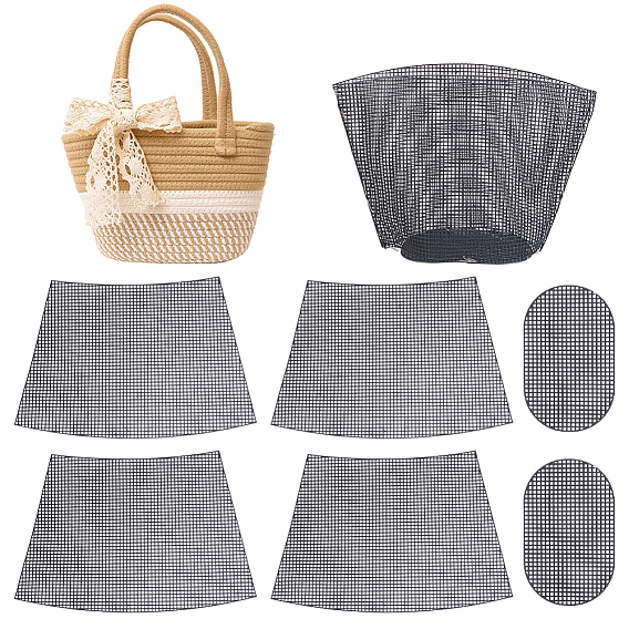 Пластиковый сетчатый холст, шаблон для изготовления сумки-ведра, для изготовления пряжи, трикотажные и вязаные проекты