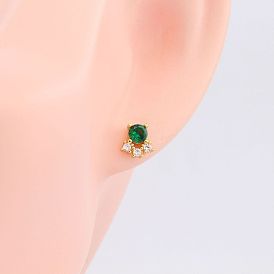 Vintage Green Gemstone Palace Earrings in Sterling Silver for a Luxurious and Unique Look