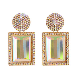 Sparkling Crystal Drop Earrings with Trendy European and American Style