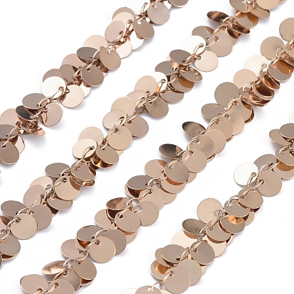 Латунные цепочки ручной работы, пайки, без кадмия, без никеля и без свинца, с плоскими круглыми прелести