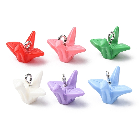 Непрозрачные подвески смолы, очарование оризуру, с железной платиной петлей