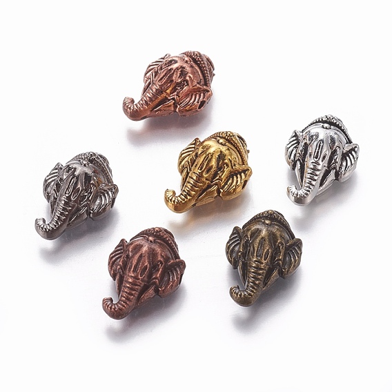 Tibetan Style Alloy Beads, Elephant