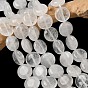 Нити бусин из натурального ангольского кварца, горного хрусталя, плоско-круглые