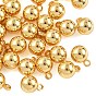 SHEGRACE Brass Charms, Long-Lasting Plated, Cadmium Free & Nickel Free & Lead Free, Round