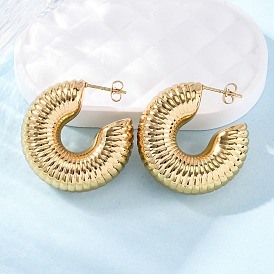 C-образные 304 серьги-гвоздики из нержавеющей стали для женщин